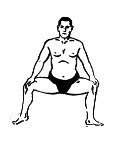 第三運動 四股之型3:相撲基本体操(大日本相撲協曾)壱:Awakening the Body:町の按摩さん.com