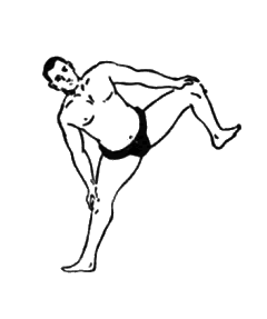 第三運動 四股之型4:相撲基本体操(大日本相撲協曾)壱:Awakening the Body:町の按摩さん.com