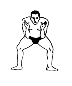 第八運動　四つ身之型１：相撲基本体操（大日本相撲協曾）弐：Awakening the Body：町の按摩さん.com